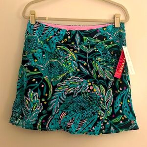 Lilly Pulitzer Luxletic Large Tennis Skirt in Lowtide Navy Catty Purrsonality